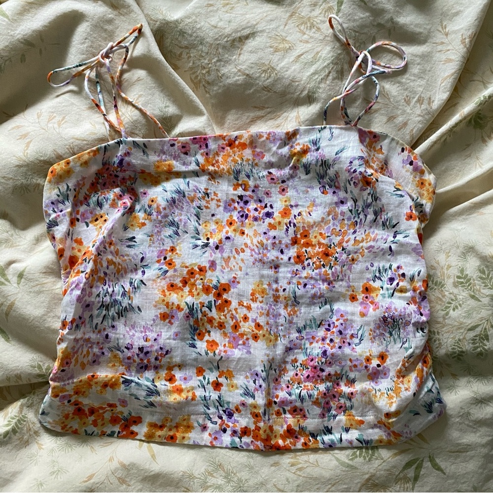 Floral Linen Tank